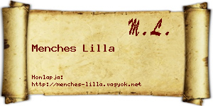 Menches Lilla névjegykártya